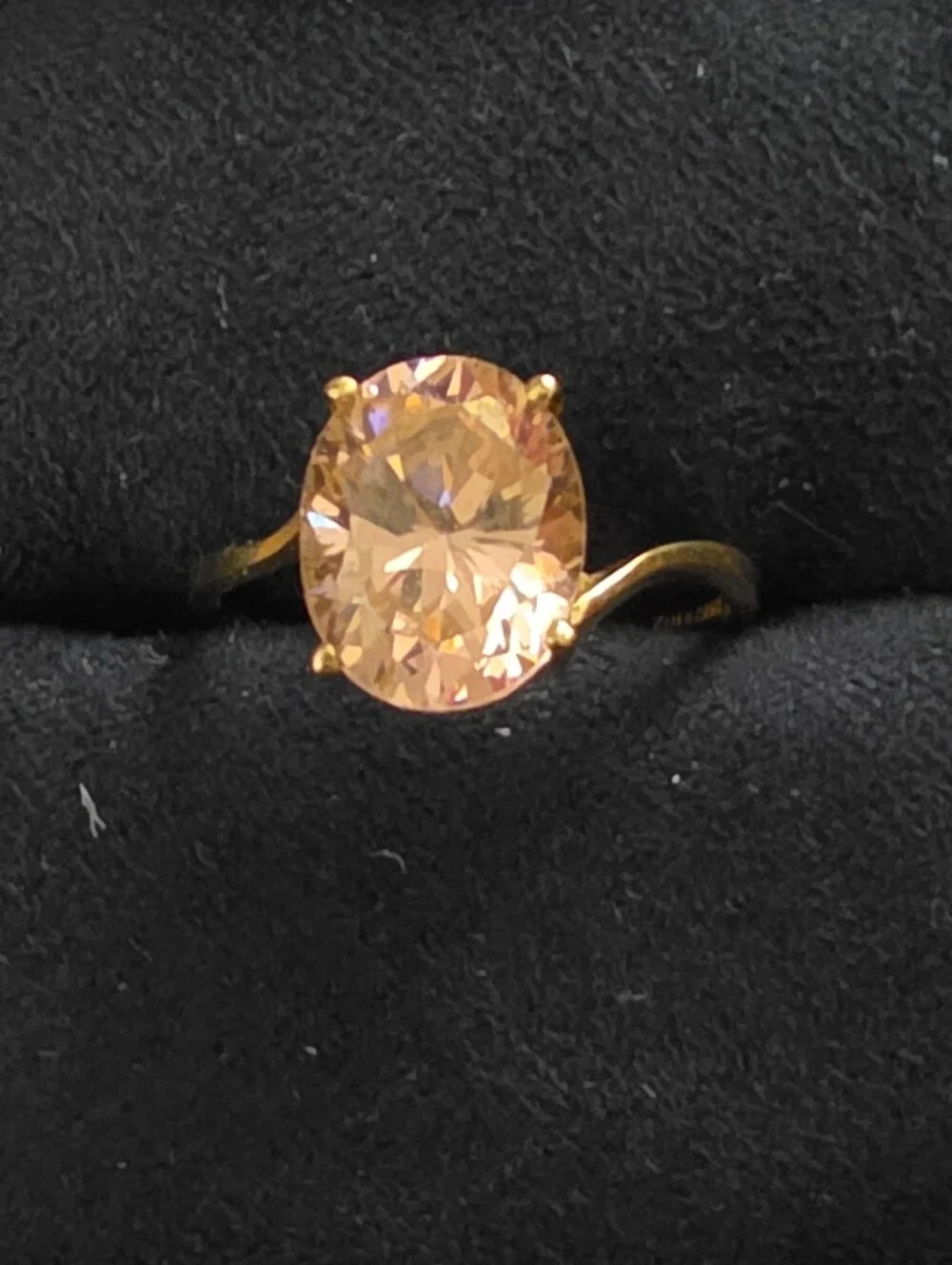 10k Pink Morganite Yellow Gold Ring (Vintage)
